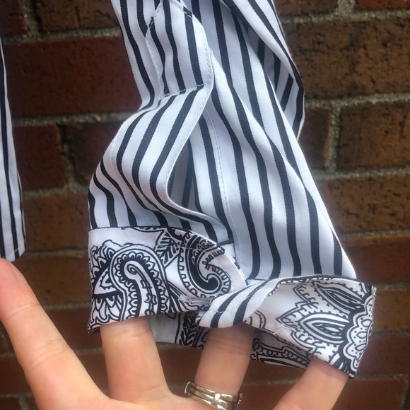 Jones New York black and white button down - Picture 3 of 7